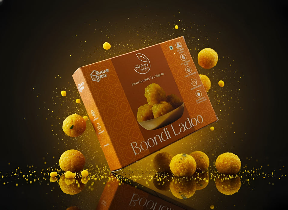 Boondi Ladoo – Zero Added Sugar Sweet | Stevia Delights (Weight - 200gm)