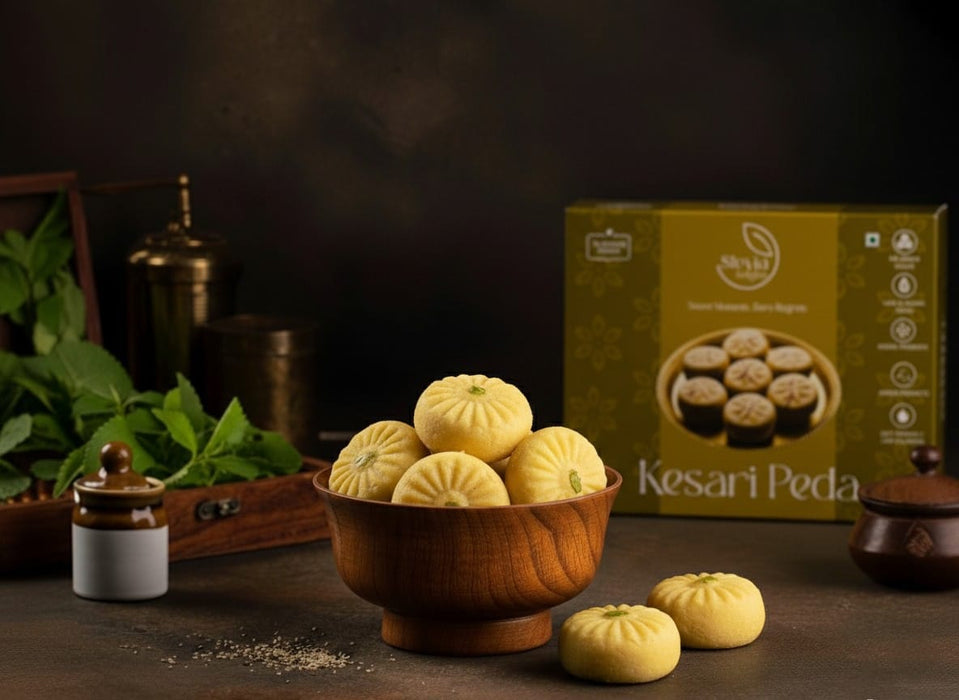 Pure Stevia sugar added KESARI PEDA – Added Prebiotic (Weight - 200gm)